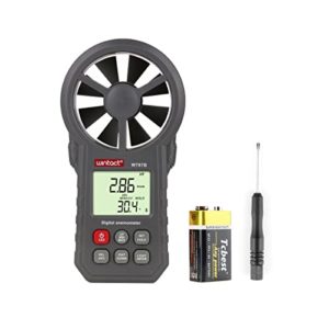 Anemómetro digital XRCLIF, medidor de velocidad del viento, medidor de la temperatura y la humedad del aire, herramienta de viento USB y Bluetooth para navegar, surf, volar cometa