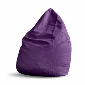 Lumaland Beanbag Puff Otomano XL Comfort Line - Sillón Gigante Infantil & Gamer para una Comodidad Total - Cojín de Relax con Costuras Reforzadas y Relleno de Perlas EPS - 120 Lt/Violeta